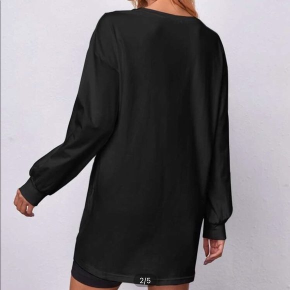 Black long sleeve oversized shirt - Picture 2 of 3